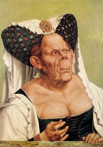 En grotesk gammel kvinne, muligens prinsesse Margaret av Tyrol, ca. 1525-30